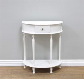 img 2 attached to 🏠 Frenchi Home Furnishing Side Table in Elegant White Finish: A Stunning Addition to Your Home Décor