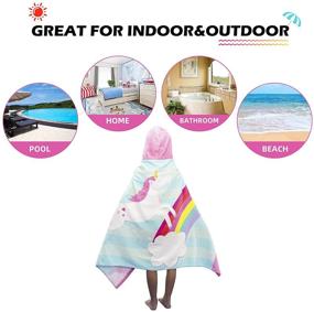 img 2 attached to Cotton Absorbent Bathrobe Coverups Oversize Kids' Home Store for Kids' Bath