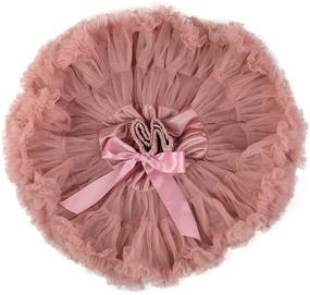 img 3 attached to 👑 Princess Fluffy Soft Tulle Tutu Skirt for Baby Girls | Ballet Birthday Party Pettiskirt (9M-8T)