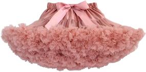 img 4 attached to 👑 Princess Fluffy Soft Tulle Tutu Skirt for Baby Girls | Ballet Birthday Party Pettiskirt (9M-8T)