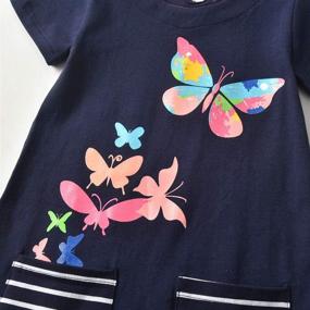 img 3 attached to 👗 DXTON Summer Dresses for Toddlers | SMK777 | Girls' Clothing and Dresses | Size 6T-120
