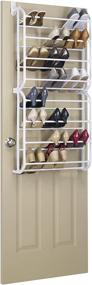 img 2 attached to Whitmor Over The Door 👠 Shoe Rack - White, Holds 24 Pairs