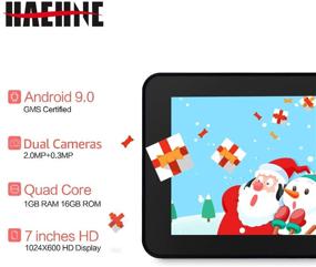 img 3 attached to 📱 Haehne 7 inch Android 9.0 Pie Tablet with Quad Core, 1GB RAM, 16GB Storage, IPS Display, Dual Camera - Blue