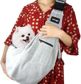 img 3 attached to 🐶 Convenient NATUYA Pet Dog Sling Carrier with Net Bag - Hands-Free Dog and Cat Sling for Easy Travel