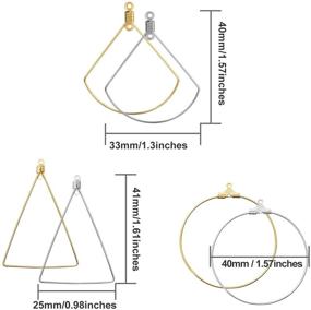 img 2 attached to 💎 120-pcs Stainless Steel Beading Hoop Earring: Ideal Earring Components for DIY Jewelry Making & Perfect Gifts for Girls and Women