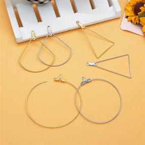 img 1 attached to 💎 120-pcs Stainless Steel Beading Hoop Earring: Ideal Earring Components for DIY Jewelry Making & Perfect Gifts for Girls and Women