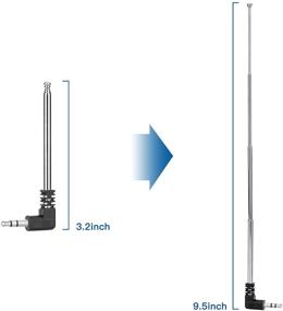 img 3 attached to 📻 ENUODA 3.5mm Telescoping FM Radio Antenna for Mobile Cell Phone, Teenage Engineering OP-1, and Other Electronics Products with 3.5mm Port FM Radio Receiver - 4 Sections, 8.2cm/24.5cm