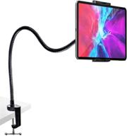 📱 woleyi heavy duty gooseneck tablet holder: flexible arm desk/bed stand for ipad pro, iphone, galaxy tabs & more logo