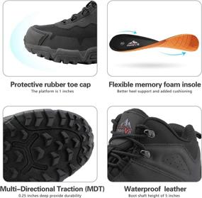 img 3 attached to 🥾 NORTIV 8 Men's Lightweight Mid-Ankle Waterproof Hiking Boots - Ideal Trekking, Outdoor & Tactical Combat Footwear