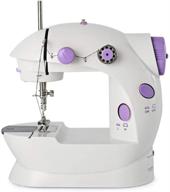 portable mini sewing machine for beginners - 2-speed double thread handheld sewing and embroidery machine with foot pedal - straight stitching - great gift logo