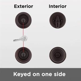 img 3 attached to 🔑 Kwikset 991 Juno Venetian Bronze Entry Knob and Single Cylinder Deadbolt Combo Pack with SmartKey