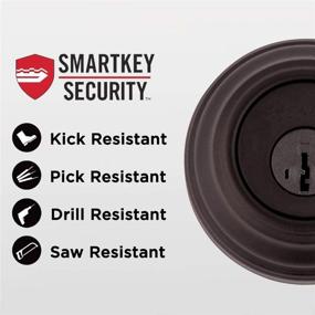 img 2 attached to 🔑 Kwikset 991 Juno Venetian Bronze Entry Knob and Single Cylinder Deadbolt Combo Pack with SmartKey