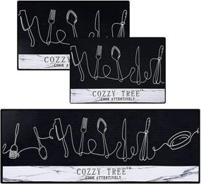 img 3 attached to Кухонный коврик Cozzy Tree против усталости, водонепроницаемый