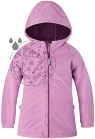 img 4 attached to 🧥 Therm Girls Rain Jacket: Lined Kids Raincoat with Magic Pattern - Lightweight Coat for All-Weather Protection