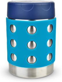 img 4 attached to 🍱 LunchBots Thermal 12 oz Triple Insulated Food Container - Keeps Food Hot for 6 Hours or Cold for 12 Hours - Leak Proof Soup Jar with Stainless Interior - Navy Lid - Aqua Dots