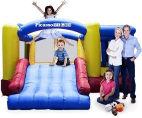 img 4 attached to Unleash Fun and Adventure with PicassoTiles Inflatable Bouncing Playhouse Basketball