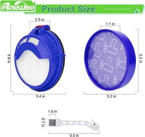 img 1 attached to 🔍 Replacement Anewise Filter Kits for Dyson DC25 Vacuum Ball - Includes 1Pcs Washable Pre Motor Filter (919171-02) and 1Pcs Hepa Filter (916188-05), suitable for DC-25 Models