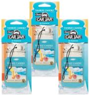 🚗 pack of 3 yankee candle bahama breeze car jar - enhancing your drive with paperboard aroma logo
