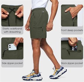 img 1 attached to 🩳 Viodia Men's Hiking Cargo Shorts: Quick Dry, Lightweight & Pocket-Friendly Workout Gear