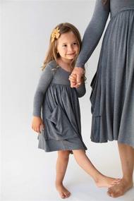 img 2 attached to POPINJAY Mommy Pocket Twirl Dress: Stylish and Practical Girls' Clothing