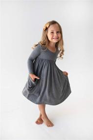 img 1 attached to POPINJAY Mommy Pocket Twirl Dress: Stylish and Practical Girls' Clothing