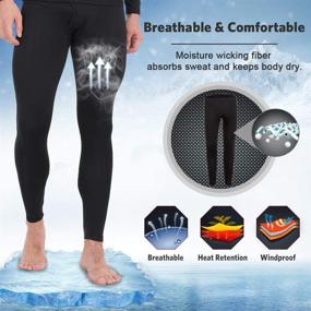 img 2 attached to MANCYFIT Thermal Underwear Compression Leggings Sports & Fitness in Other Sports