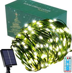 img 4 attached to 🌞 Transform Your Outdoor Spaces with COLORINA Upgraded 72ft 200 Led Solar Outdoor Lights: Waterproof & Versatile Green Wire Solar Twinkle Lights