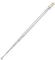📻 e-outstanding 1 pair am fm radio universal antenna: telescopic stainless steel replacement for radio tv electric toys - 20" length, 6 section antenna aerial logo