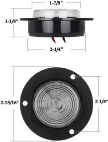 img 2 attached to 🚚 Enhance Visibility with Partsam LED Flange Mount Marker Lights for Trucks and Trailers