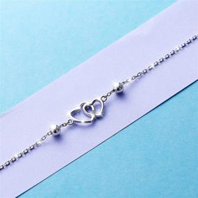 img 1 attached to 👣 Стильная и регулируемая женская браслетка на щиколотку: DA OCHONG S925 стерлингового серебра Стопанская браслетка.