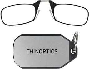 img 4 attached to Rectangular Reading Glasses with ThinOptics Keychain Case