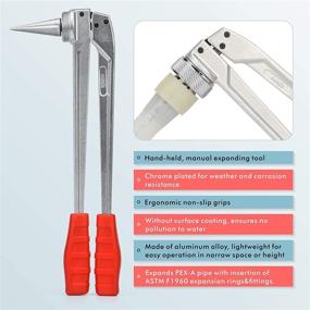 img 2 attached to 🛠️ IWISS 1/2, 3/4, and 1-inch ProPEX Expander Tool Kit | ASTM F1960 Compliant for PEX-A Pipe | Compatible with Uponor Propex Wirsbo