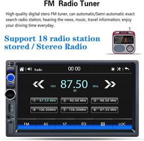 img 2 attached to 🚗 Автомагнитола Regetek Double Din с функцией Apple CarPlay, 7-дюймовым сенсорным экраном, Bluetooth, FM-радио, Mirror Link, управлением с помощью рулевого колеса, слотом для карты TF, AUX, USB, RCA и пультом дистанционного управления.