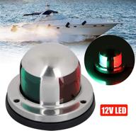 🚣 linkstyle stainless steel 12v marine led boat navigation lights: waterproof, red/green leds for boat pontoon yacht skeeter логотип