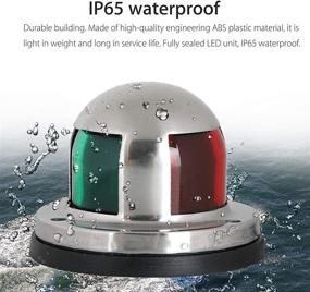 img 2 attached to 🚣 Linkstyle Stainless Steel 12V Marine LED Boat Navigation Lights: Waterproof, Red/Green LEDs for Boat Pontoon Yacht Skeeter