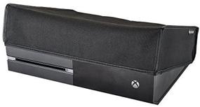 img 1 attached to eXtremeRate Xbox One Console Black Horizontal Dust Cover - Custom Double Layer Soft Lining, Waterproof Dustproof, Precision Cut, Easy Access Cable Port