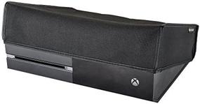 img 3 attached to eXtremeRate Xbox One Console Black Horizontal Dust Cover - Custom Double Layer Soft Lining, Waterproof Dustproof, Precision Cut, Easy Access Cable Port