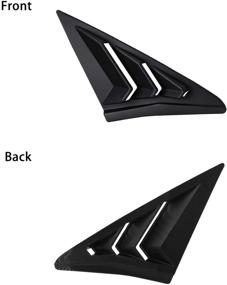 img 3 attached to Thenice 10th Gen Civic Racing Style Rear Side Window Louvers Air Vent Scoop Shades Cover Blinds for Honda Civic Hatchback Type R 2021-2016, Matt Black