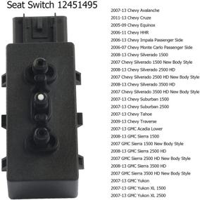 img 1 attached to 🚗 Replacement 6-Way Driver Seat Adjustment Switch for 2004-2013 Silverado, Sierra, Yukon, and Tahoe - Replaces OE 12451495 by Reeoutdoor