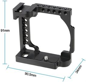 img 3 attached to 📷 Enhanced Camera Protection: CAMVATE Camera Cage for Sony Alpha A6600/A6500 with 1/4"-20 Adapter Hole (Black)