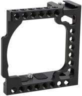 📷 enhanced camera protection: camvate camera cage for sony alpha a6600/a6500 with 1/4"-20 adapter hole (black) logo