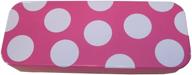 stuffincase single mini pencil box - pink with white polka dots: versatile holder for pencils, makeup, jewelry, gifts, candy – perfect for birthdays! logo