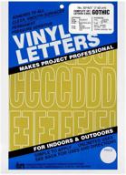 🔢 3-inch gold permanent adhesive vinyl letters and numbers (160/pkg) by graphic products logo