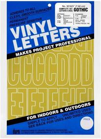 img 4 attached to 🔢 3-inch Gold Permanent Adhesive Vinyl Letters and Numbers (160/pkg) by Graphic Products