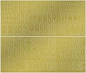 img 3 attached to 🔢 3-inch Gold Permanent Adhesive Vinyl Letters and Numbers (160/pkg) by Graphic Products