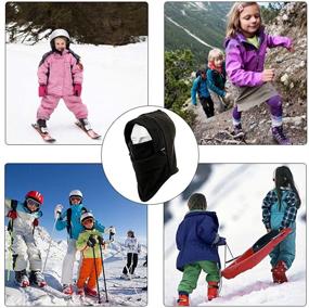 img 1 attached to Winter Windproof Adjustable Balaclava Fleece Boys' Accessories and Cold Weather