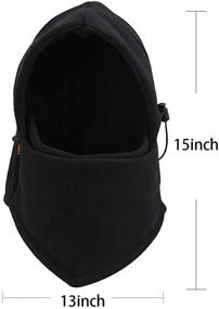 img 2 attached to Winter Windproof Adjustable Balaclava Fleece Boys' Accessories and Cold Weather