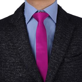 img 4 attached to 👔 Stylish Pink Slim Matching Accessories: PS1028 Men's Ties, Cummerbunds & Pocket Squares