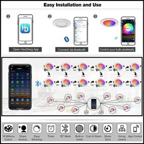 img 3 attached to Встраиваемый потолочный светильник Bluetooth Multicolor Spotlight