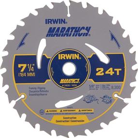 img 4 attached to 🔪 Efficient Performance Ensured: IRWIN Tools MARATHON Carbide Corded Circular Saw Blade, 7 1/4-inch, 24T (24030)